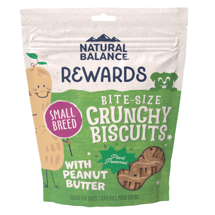 Natural Balance Pet Foods Rewards Crunchy Biscuits Dog Treats Peanut Butter, 1ea/8 oz