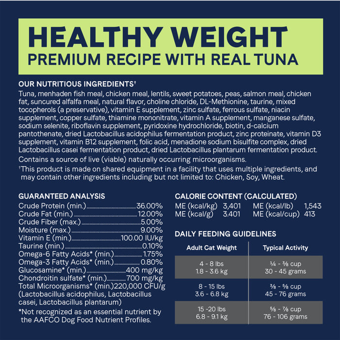 CANIDAE Pure Goodness Grain-Free LID Healthy Weight Dry Cat Food Ocean Formula w/Tuna, 1ea/5 lb