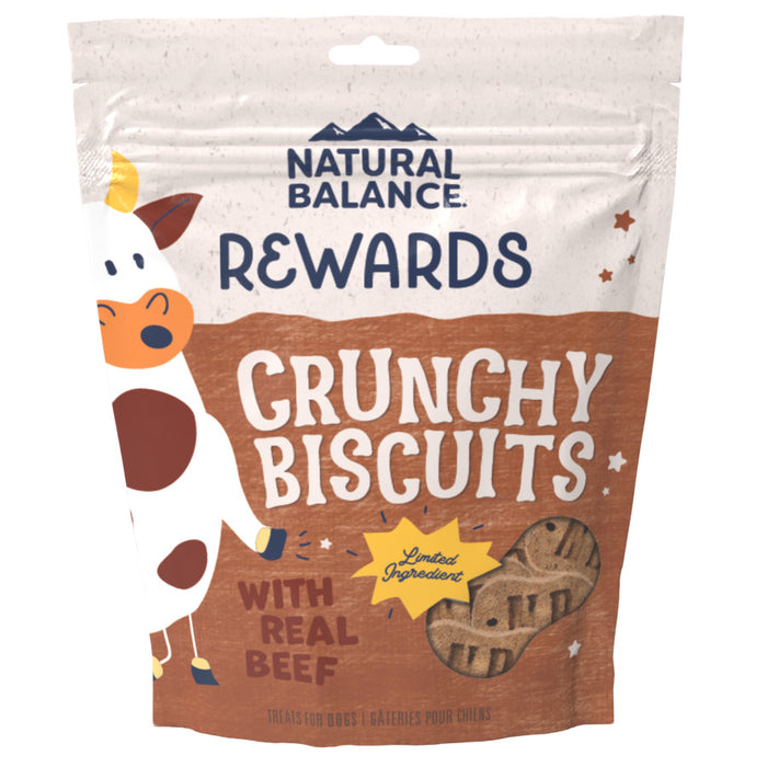 Natural Balance Pet Foods Rewards Crunchy Biscuits Dog Treats Beef, 1ea/14 oz