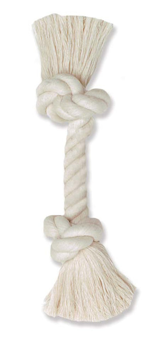 Mammoth Pet Products 100% Cotton Rope Bone White, 1ea/6 in, Mini