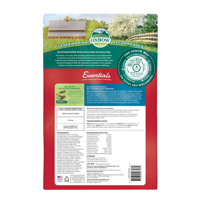 Oxbow Animal Health Essentials Senior Guinea Pig Food 1ea/8 lb