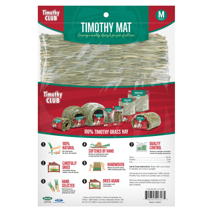 Oxbow Animal Health Timothy CLUB Timothy Hay Small Animal Mat