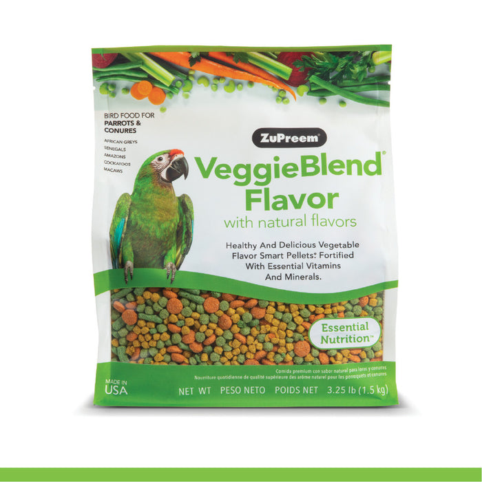 ZuPreem VeggieBlend Bird Food Parrots & Conures, 1ea/3.25 lb