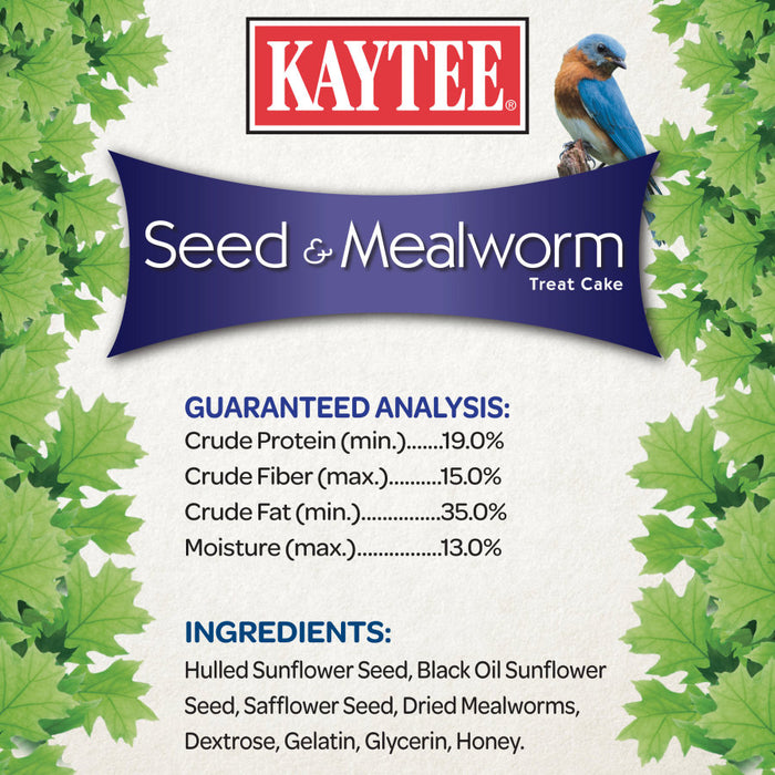 Kaytee Seed & Mealworm Cake 1ea/6 oz