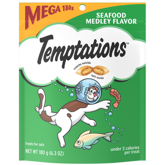 Temptations Classics Crunchy & Soft Adult Cat Treats Seafood Medley, 1ea/6.3 oz