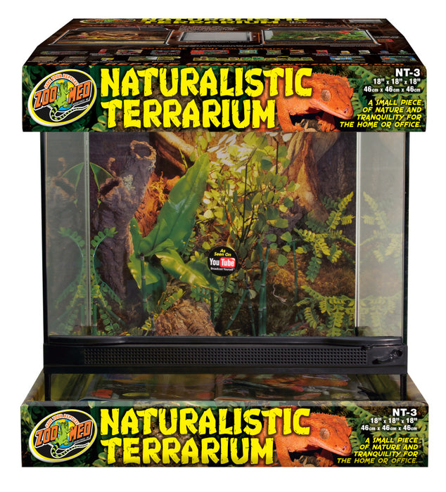 Zoo Med Naturalistic Terrarium Black, Clear, 1ea/18 In X 18 In X 18 in