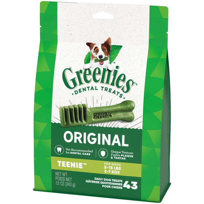 Greenies Dog Dental Treats Original, 1ea/12 oz, 43 ct, Teenie