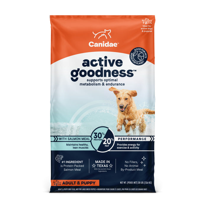 CANIDAE Active Goodness Dry Dog Food Salmon Meal, 1ea/30 lb