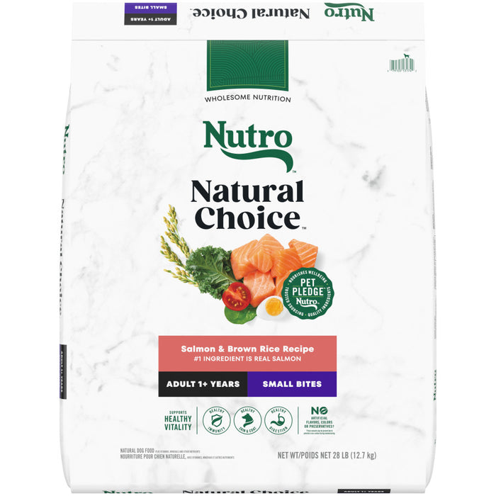 Nutro Products Natural Choice Small Bites Adult Dry Dog Food Salmon & Brown Rice, 1ea/28 lb