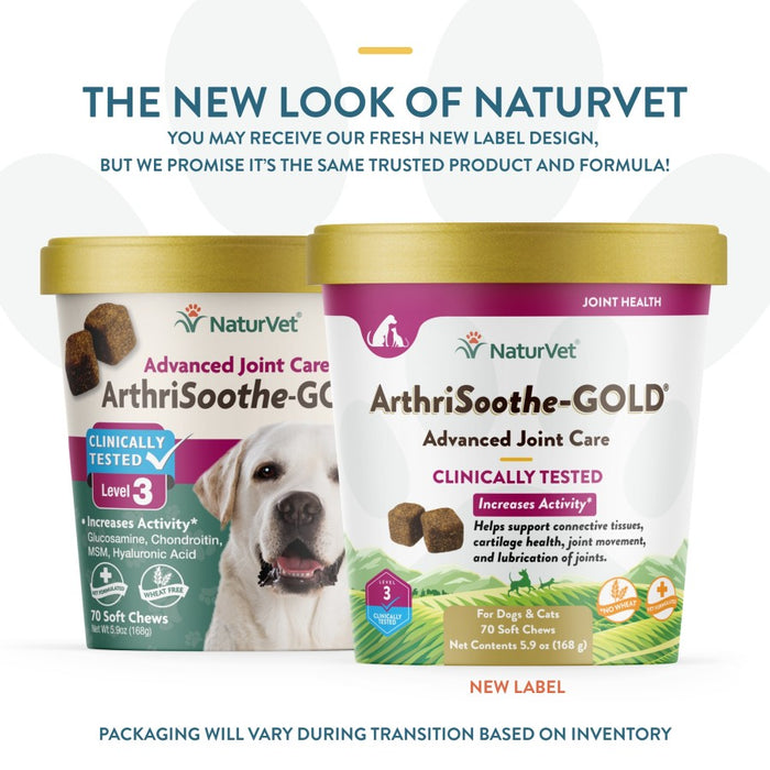 NaturVet ArthriSoothe Gold Level 3 Soft Chew 1ea/5.9 oz, 70 Chews