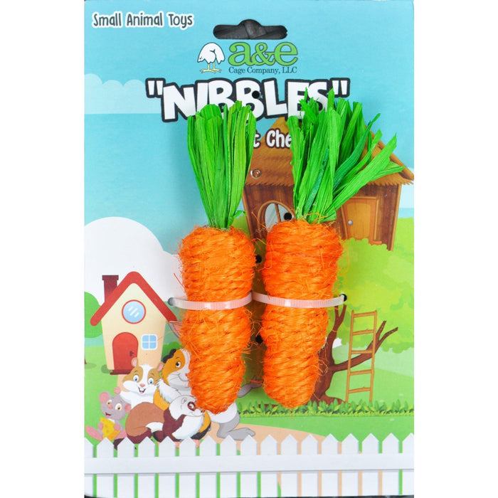 A & E Cages Nibbles Small Animal Loofah Chew Toy Hearts, 1ea