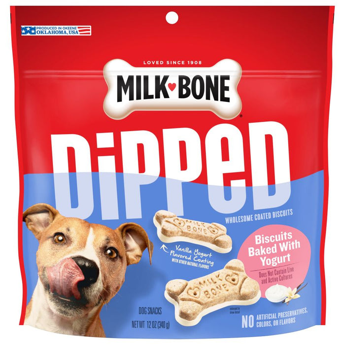 Milk-Bone Dipped Dog Treats Yogurt, 1ea/12 oz