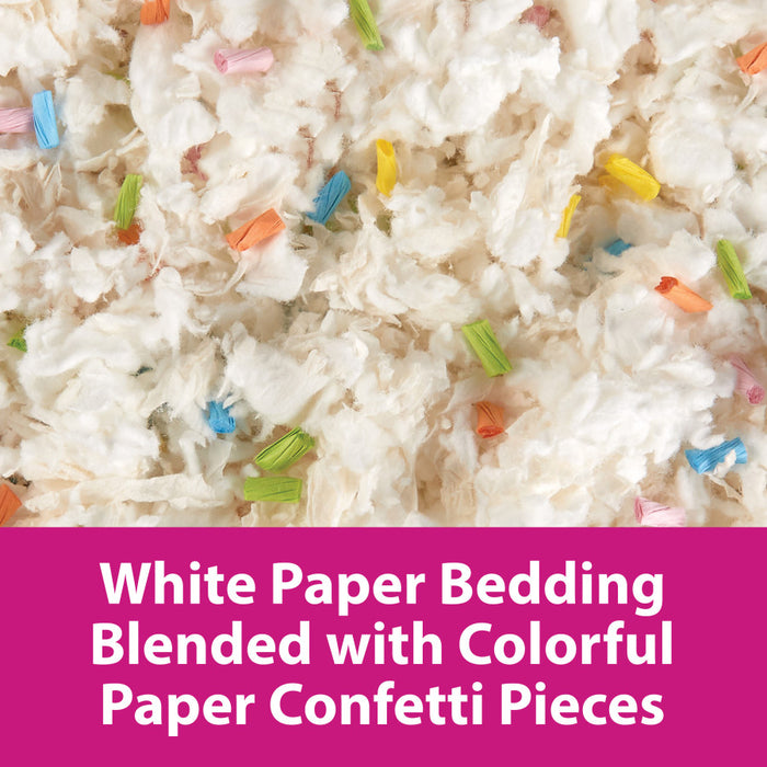 Kaytee Clean & Cozy Confetti Bedding White Paper Bedding with Colored Confetti Paper, 1ea/24.6 l