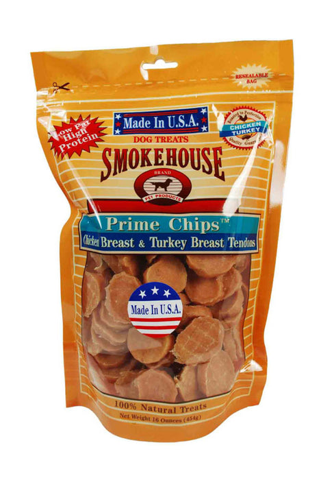 Smokehouse USA Made Prime Chips Dog Treat Chicken & Turkey, 1ea/16 oz