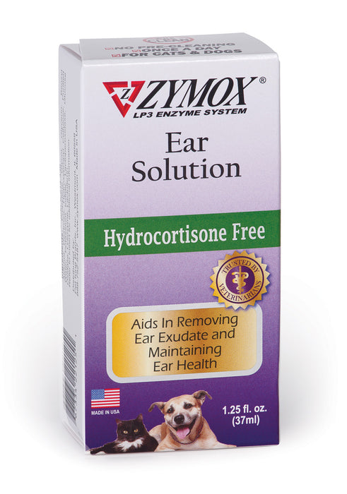 Zymox Ear Solution without Hydrocortisone 1.25oz 1ea/1.25 fl oz