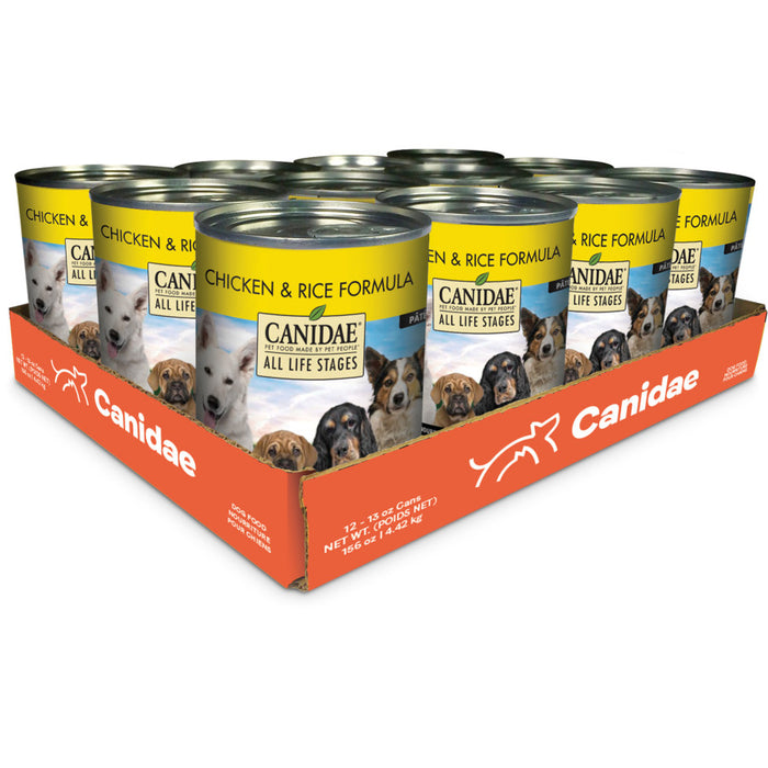 CANIDAE All Life Stages Wet Dog Food Chicken & Rice, 12ea/13 oz