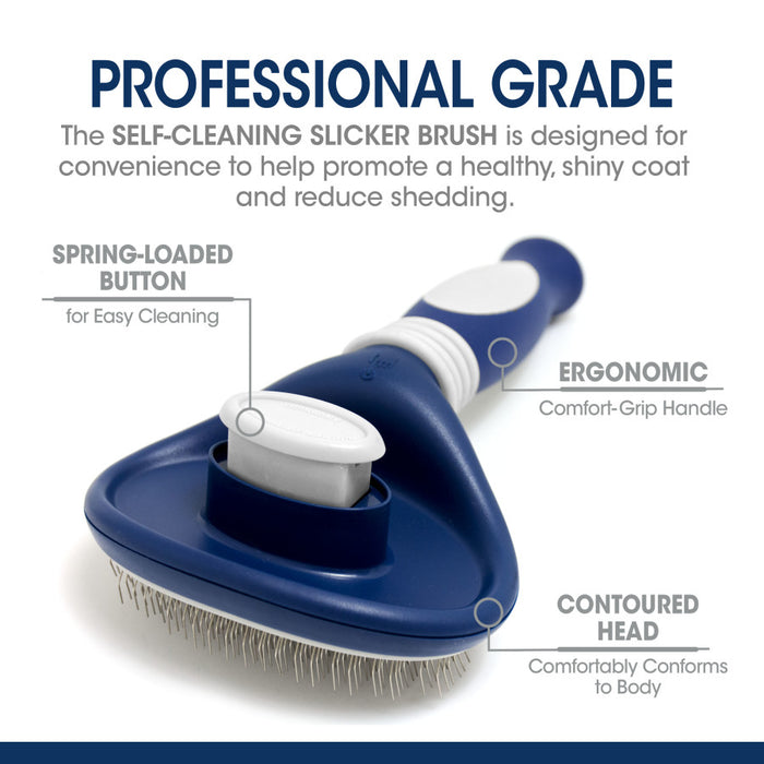 Four Paws Magic Coat Professional Series Self-Cleaning Slicker Brush Self-Cleaning Brush, 1ea/One Size