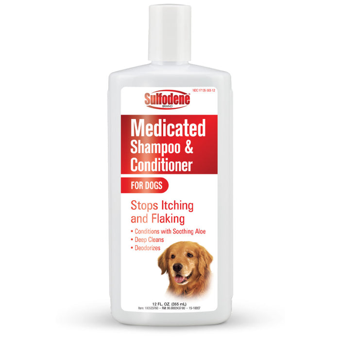 Sulfodene Medicated Shampoo & Conditioner for Dogs 1ea/12 oz