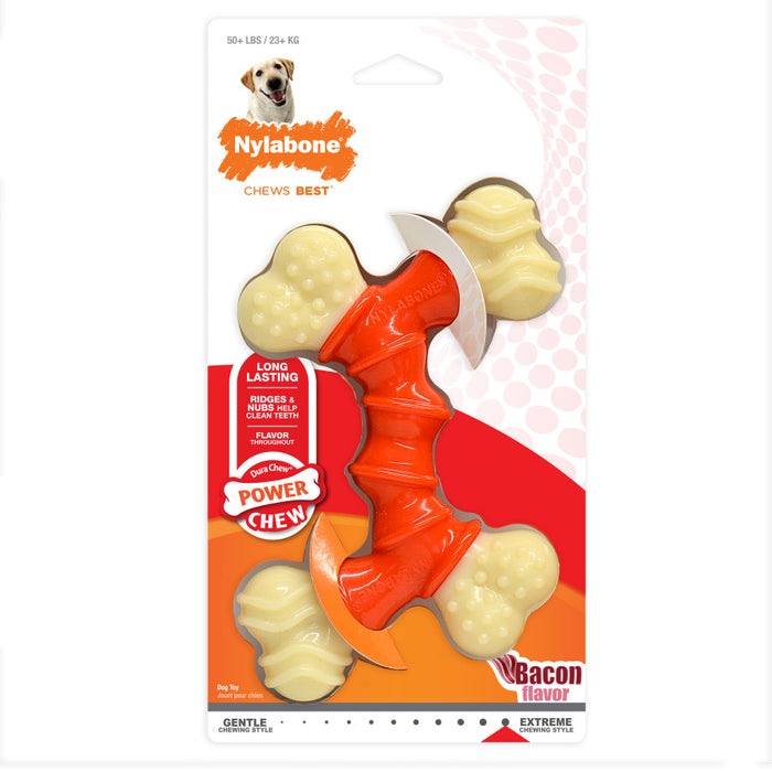 Nylabone Power Chew Double Bone Long Lasting Chew Toy for Dogs 1ea/XS - Up To 15 lb