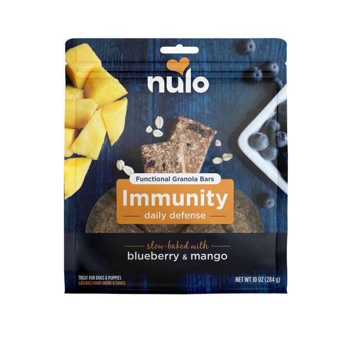 Nulo Functional Granola Bar Immunity Daily Defense Dog Treats Blueberry & Mango, 1ea/10 oz