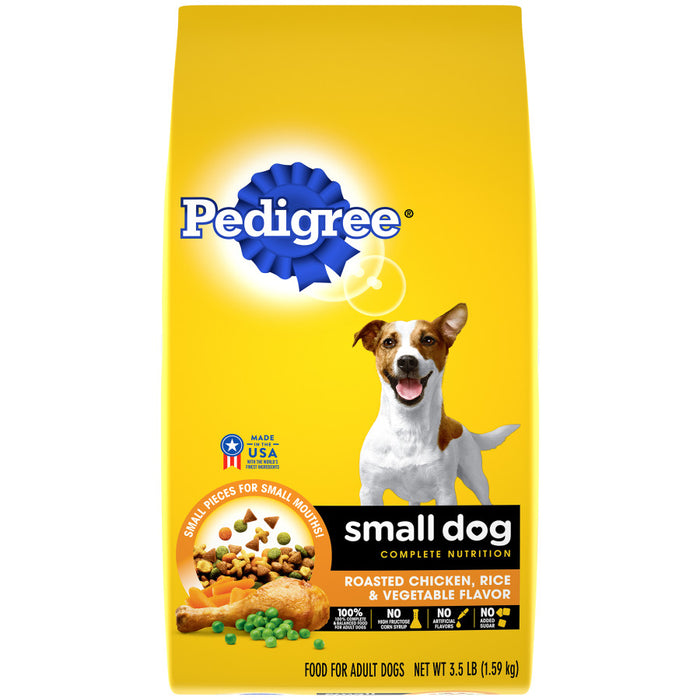 Pedigree Complete Nutrition Small Breed Adult Dry Dog Food Roasted Chicken, Rice & Vegetable, 1ea/3.5 lb