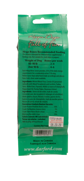 Darford Mega-Bones Mega Breath Beater Dog Dental Treat Junior, Breath Beaters, 1ea/3.5 oz