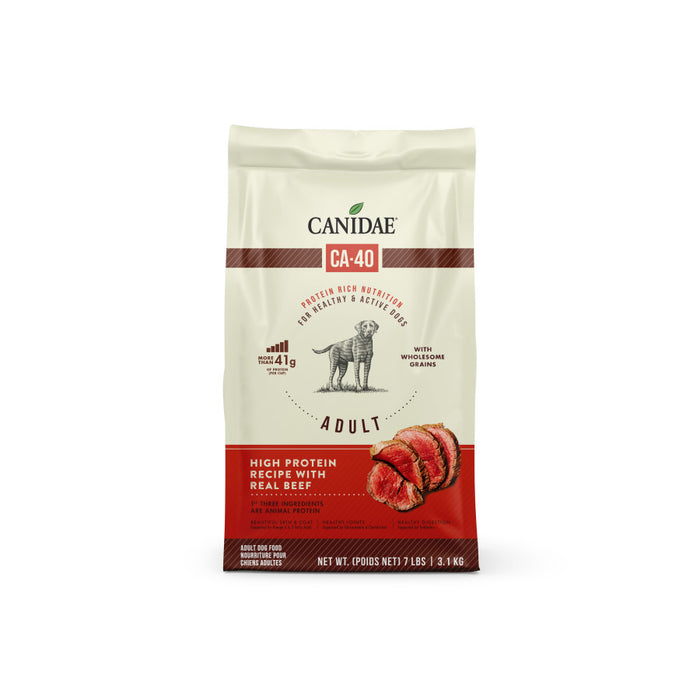 CANIDAE CA-40 High Protein Dry Dog Food Real Beef, 1ea/7 lb