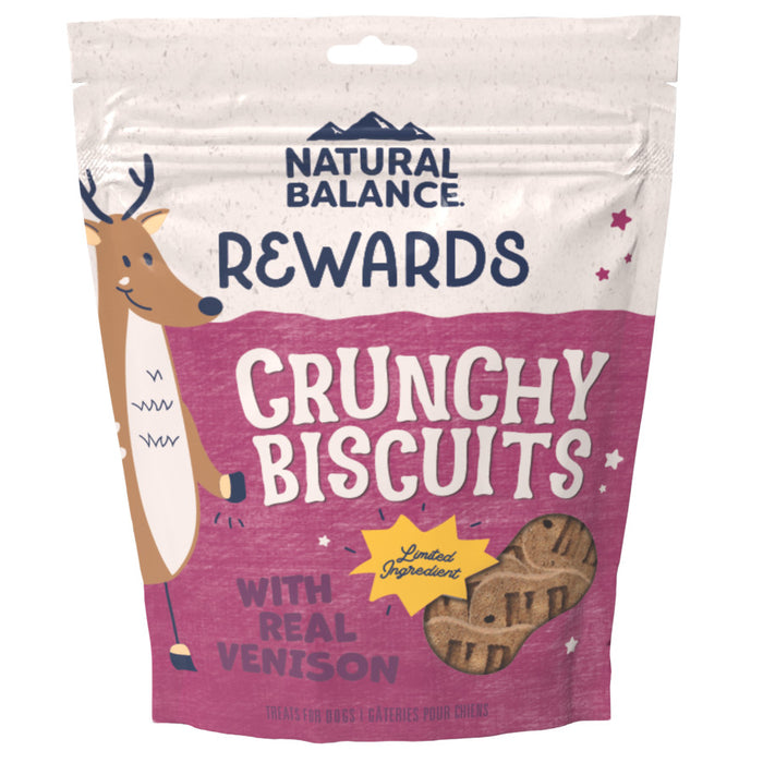 Natural Balance Pet Foods Rewards Crunchy Biscuits Small Breed Dog Treats Venison & Sweet Potato, 1ea/14 oz