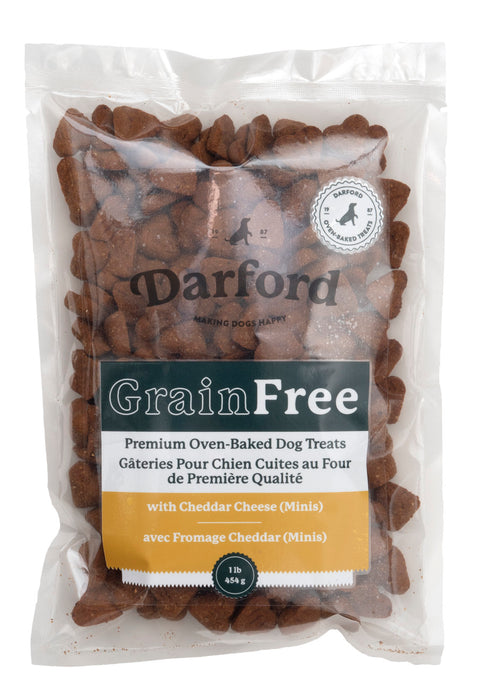 Darford Grain Free Mini Dog Treats Mini, Cheddar Cheese, 9ea/1 lb