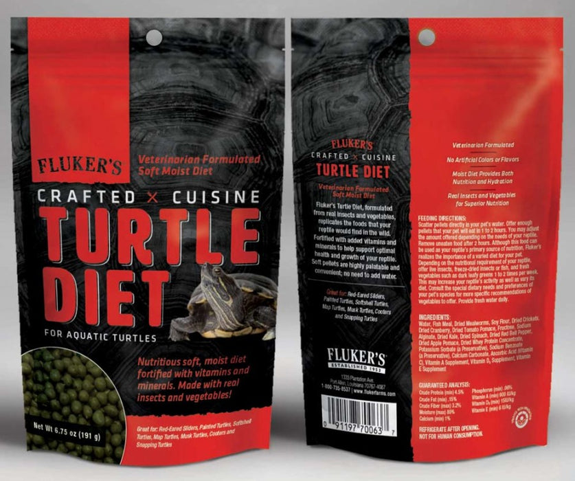 Fluker's Crafted Cuisine Aquatic Turtle Diet Dry Food 1ea/6.75 oz