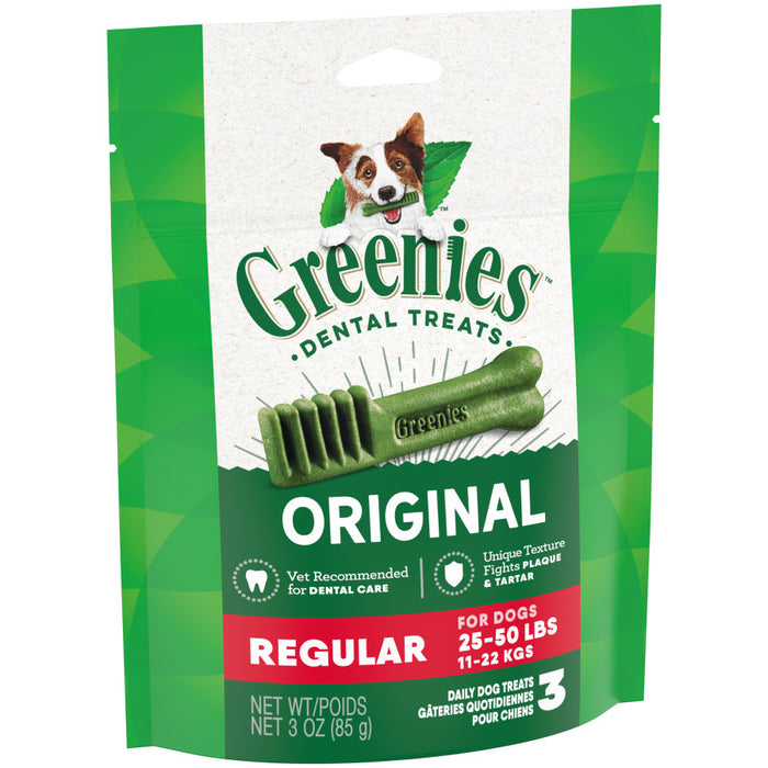 Greenies Dog Dental Treats Original, 1ea/3 oz, 3 ct, Regular