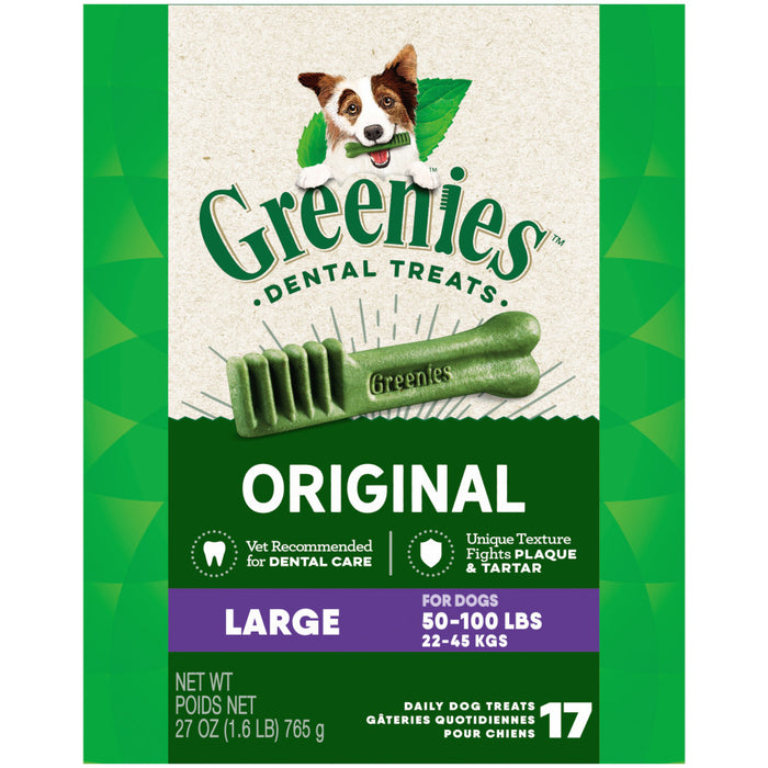 Greenies Dog Dental Treats Original, 1ea/27 oz, 17 ct, Large