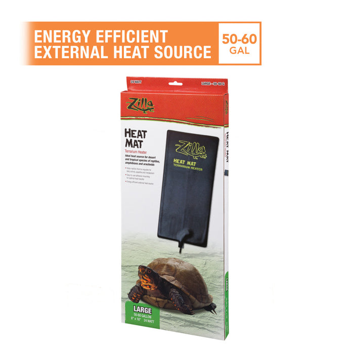 Zilla Terrarium Heat Mats Black, 1ea/Large, 50-60 gal, 24 W