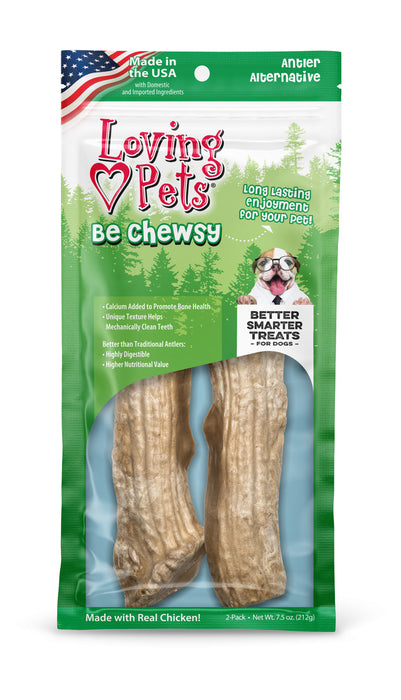 Loving Pets Be Chewsy Antler Alternatives Dog Treat 1ea/2 pk