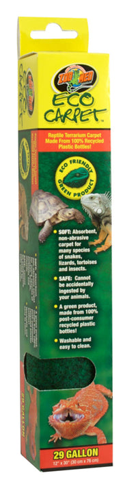 Zoo Med Eco Carpet Reptile Terrarium Carpet Green, 1ea/29 gal, 12in X 30in