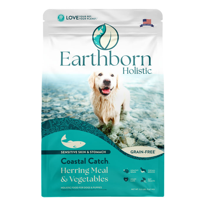 Earthborn Holistic Coastal Catch Grain-Free Dry Dog Food Herring Meal & Vegetables, 1ea/12.5 lb