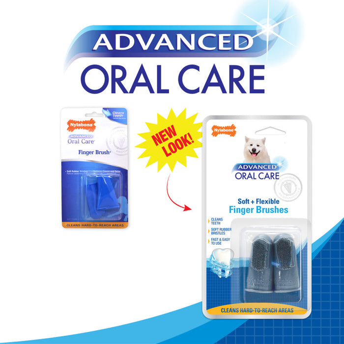 Nylabone Advanced Oral Care Finger Brush 2 Count, 1ea/2 ct