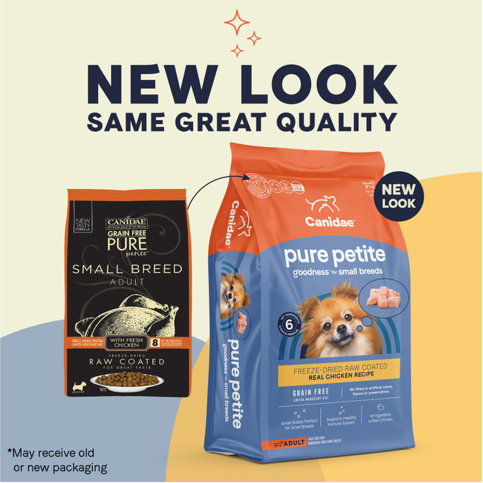 CANIDAE PURE Goodness Grain-Free LID Petite Small Breed Adult Raw Freeze-Dried Dog Food Chicken, 1ea/10 lb