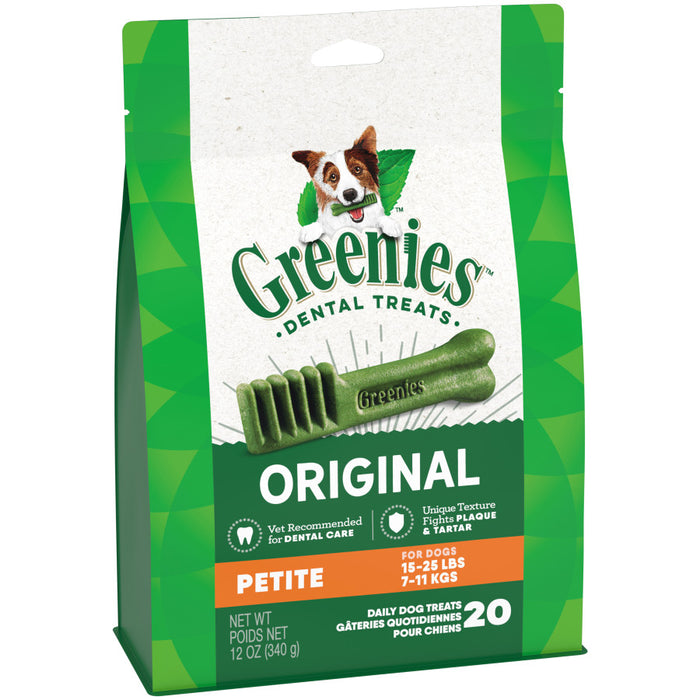 Greenies Dog Dental Treats Original, 1ea/12 oz, 20 ct, Petite