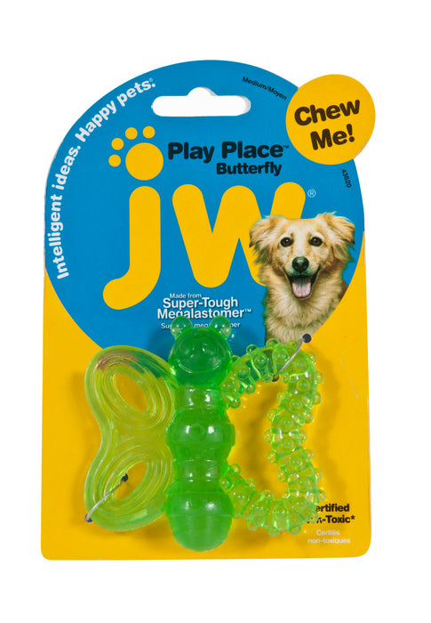 JW Pet PlayPlace Butterfly Teether Dog Toy 1ea/MD