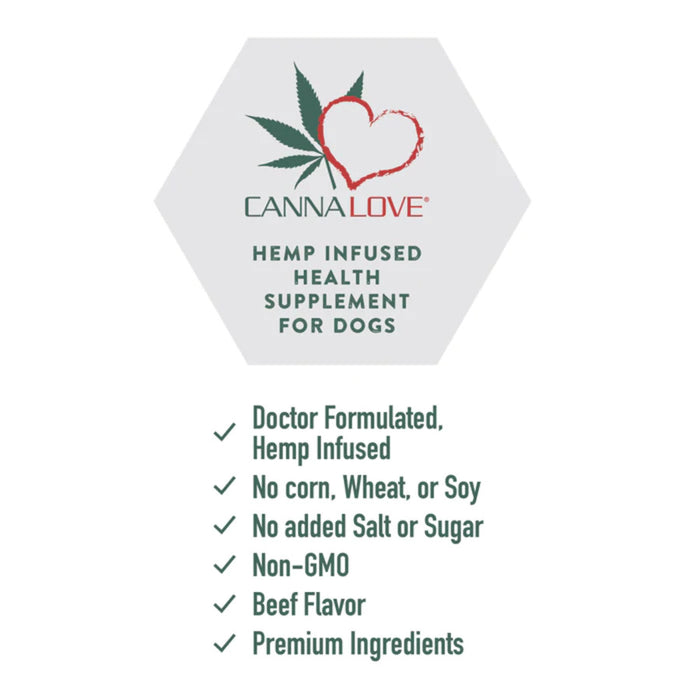 CannaLove CBD Soft Chews Dog Health Supplements 1ea/6.4 oz