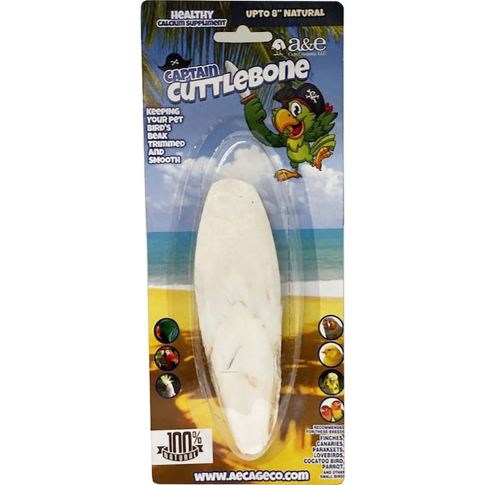 A & E Cages Natural Cuttlebone 1ea/8 in