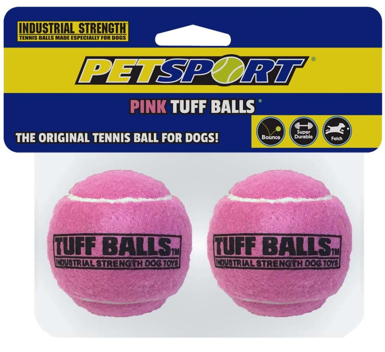 Petsport USA Tuff Ball Dog toy Pink, 1ea/2 pk, 2.5 in