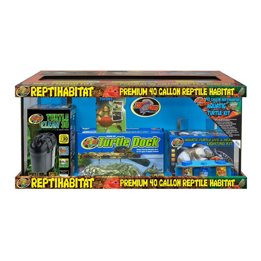 Zoo Med ReptiHabitat Aquatic Turtle Kit w/Filter 1ea/40 gal — Central ...