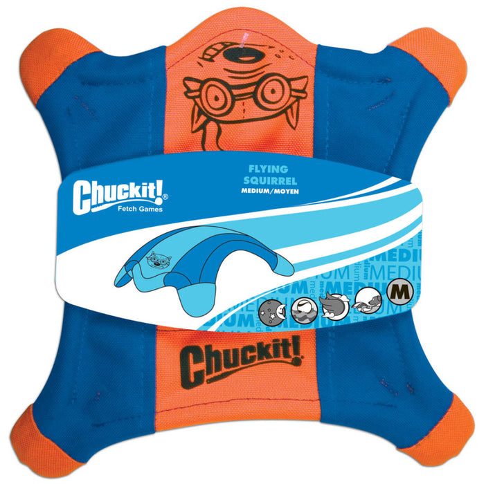 Chuckit! Flying Squirrel Dog Toy Blue/Orange, 1ea/MD