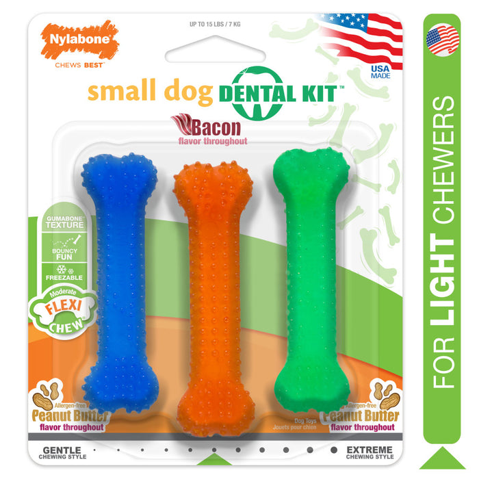 Nylabone FlexiChew Dog Dental Pack 1ea/XS - Up To 15 lb