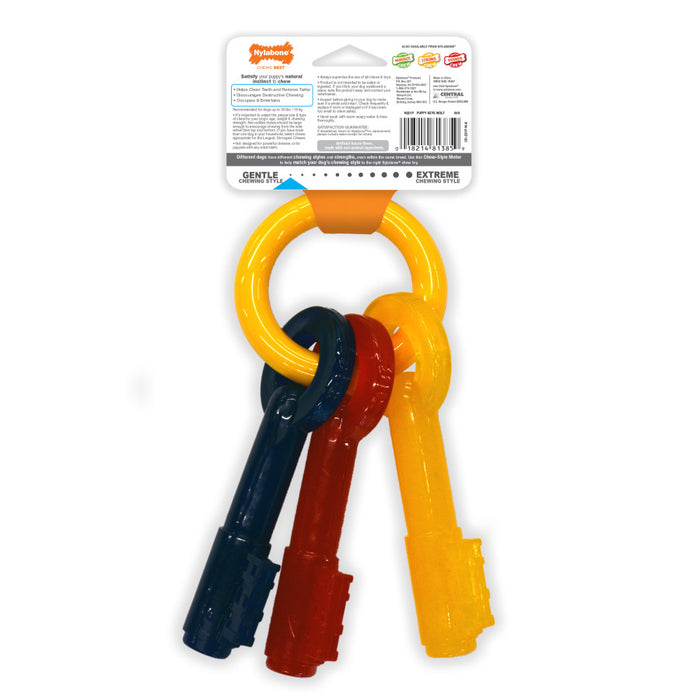 Nylabone Just for Puppies Teething Chew Toy Keys Chew Toy Keys, 1ea/Medium - Up To 35 lb