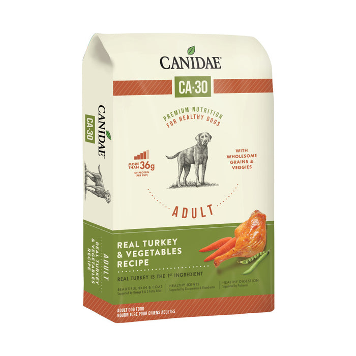 CANIDAE CA-30 Dry Dog Food Real Turkey, Peas & Carrots, 1ea/25 lb