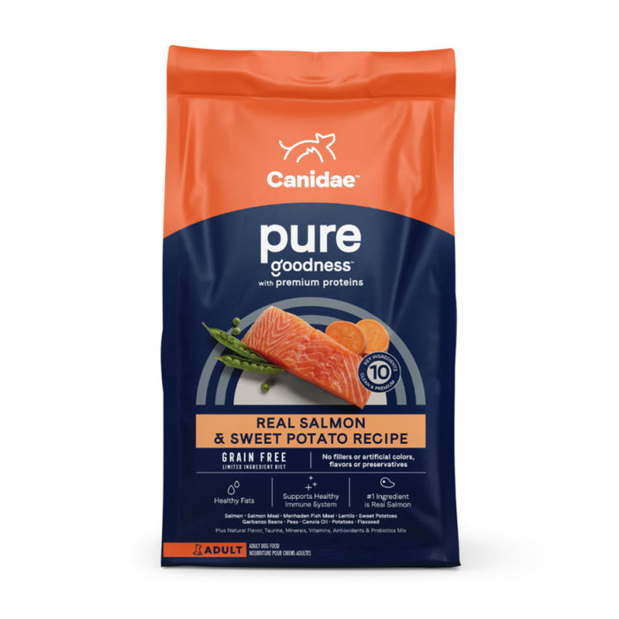 CANIDAE PURE Goodness Grain-Free LID Dry Dog Food Salmon & Sweet Potato, 1ea/4 lb