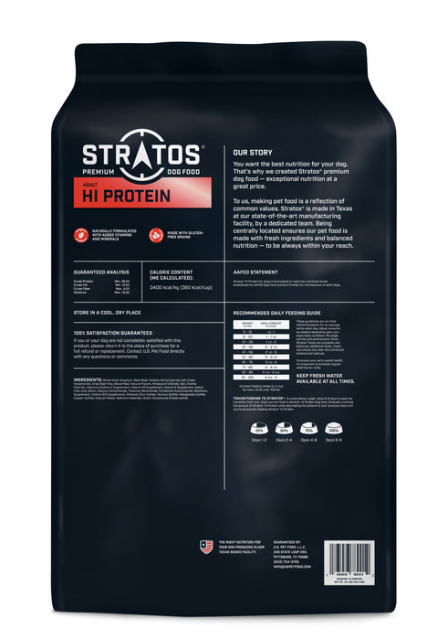 Stratos Hi Protein Dry Dog Food 1ea/40 lb